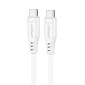 Καλώδιο σύνδεσης Acefast C3-03 USB-C σε USB-C Braided 3A 60W 1.2m Λευκό