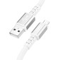 Καλώδιο Σύνδεσης Hoco X85 Strength USB σε Micro-USB 2.4A Λευκό 1m Υψηλής Αντοχής