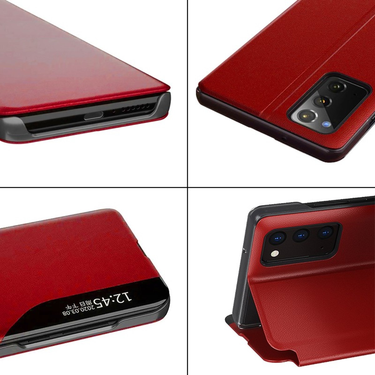 Θήκη Book Ancus Smart Flip για Apple iPhone 14 Pro Max Κόκκινη