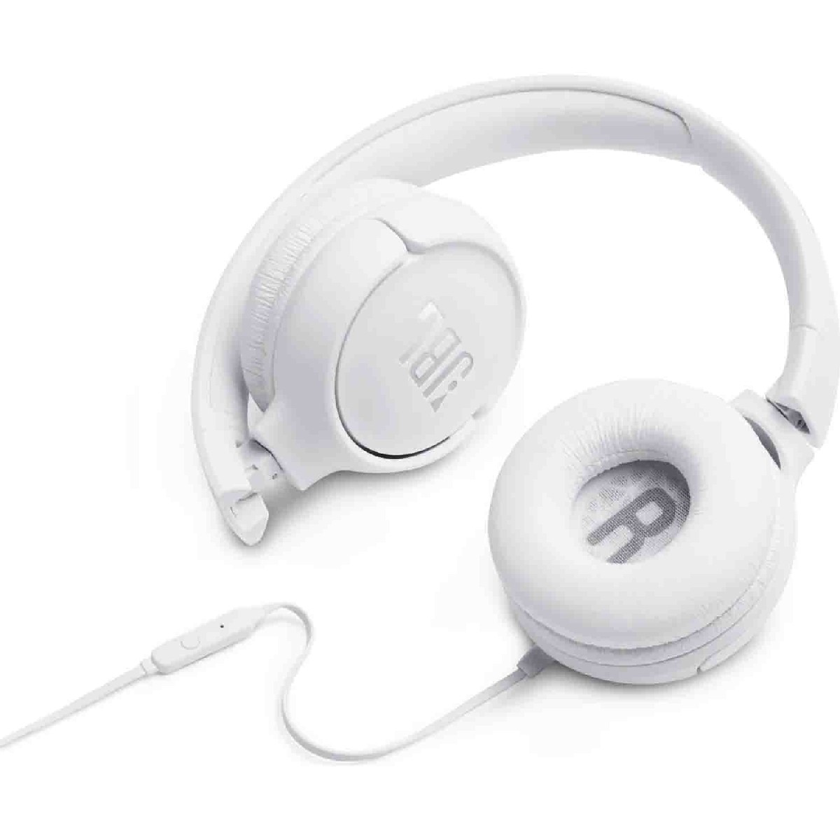 Ακουστικά Stereo On-ear JBL Tune 500 3.5mm Pure Bass Sound με Μικρόφωνο JBLT500WHT Λευκό