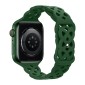 Watchband Hoco WA09 Flexible Rhombus Hollow 38/40/41mm για Apple Watch 1/2/3/4/5/6/7/8/SE Dark Green Silicon Band