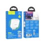 Φορτιστής Ταξιδίου Hoco N30 Glory Fast Charging PD65W QC3.0 2 x USB-C και 1 x USB 5V/3A Λευκός GaN Tech