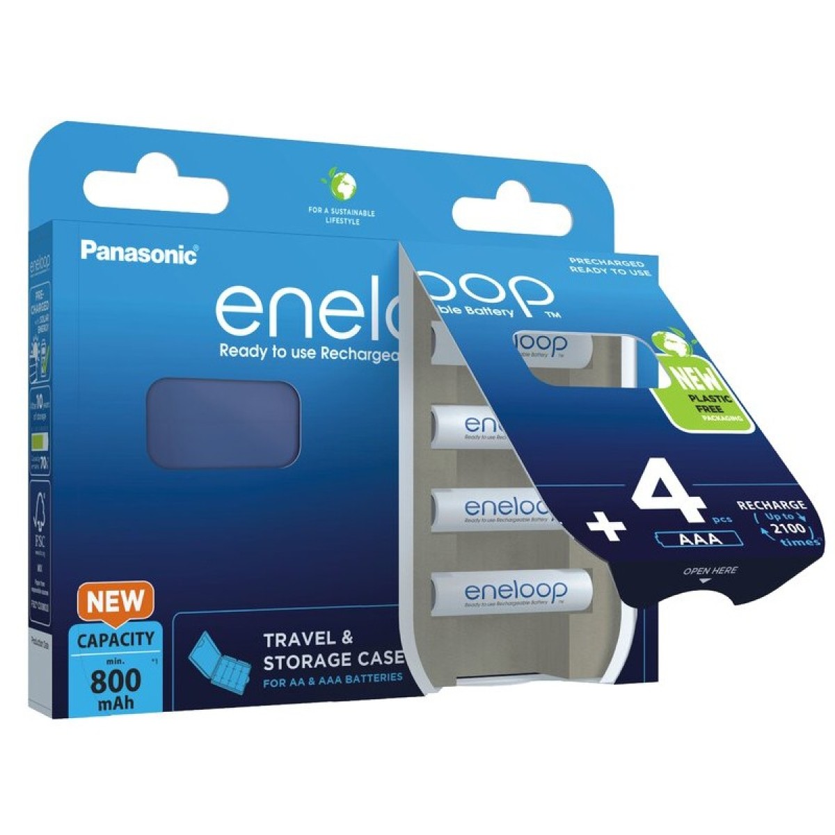 Μπαταρία Επαναφορτιζόμενη Panasonic eneloop BK-3MCDEC4BE 2000mAh mAh size AA Ni-MH 1.2V Τεμ. 4 με κουτί αποθήκευσης