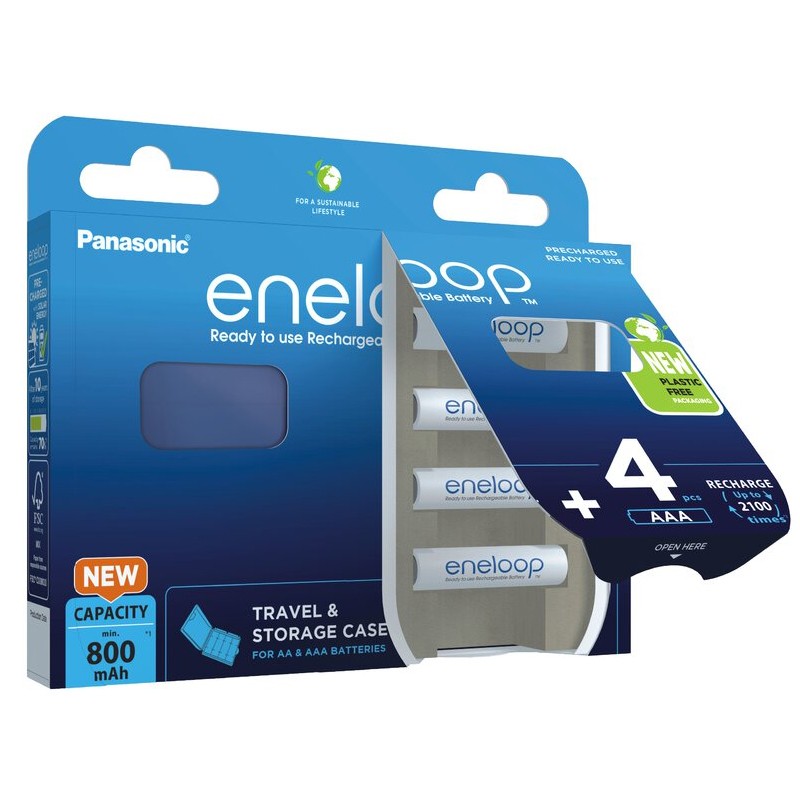 Μπαταρία Επαναφορτιζόμενη Panasonic eneloop BK-3MCDEC4BE 2000mAh mAh size AA Ni-MH 1.2V Τεμ. 4 με κουτί αποθήκευσης