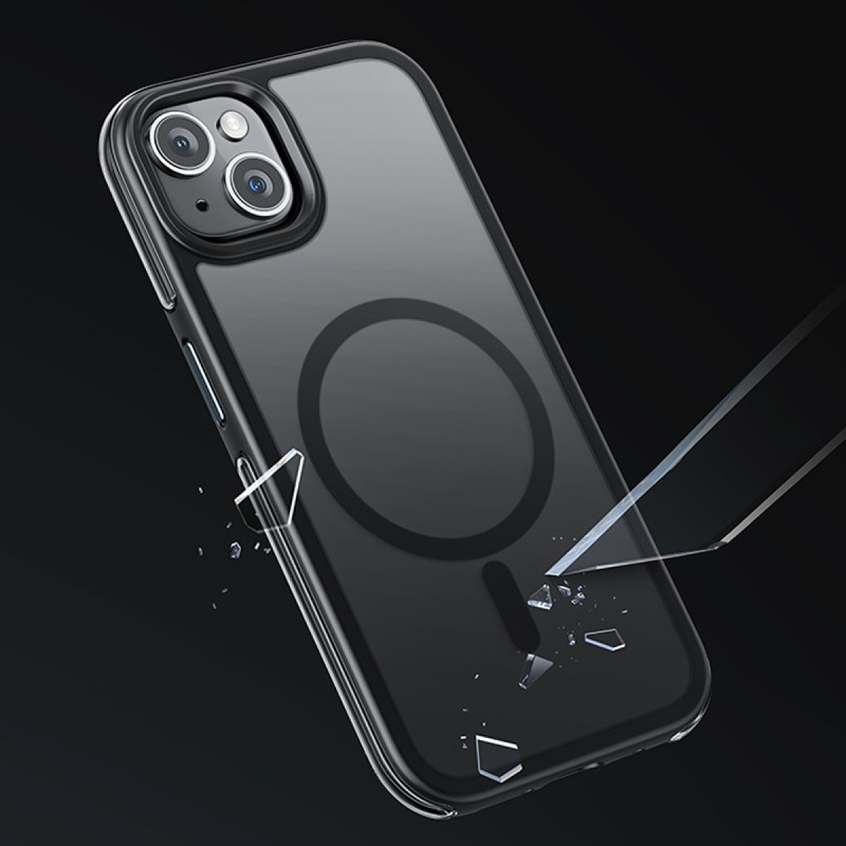 Θήκη Hoco Flexible Airbag 6m Anti-Fall Series MagSafe για Apple iPhone 15 Plus Μαύρη