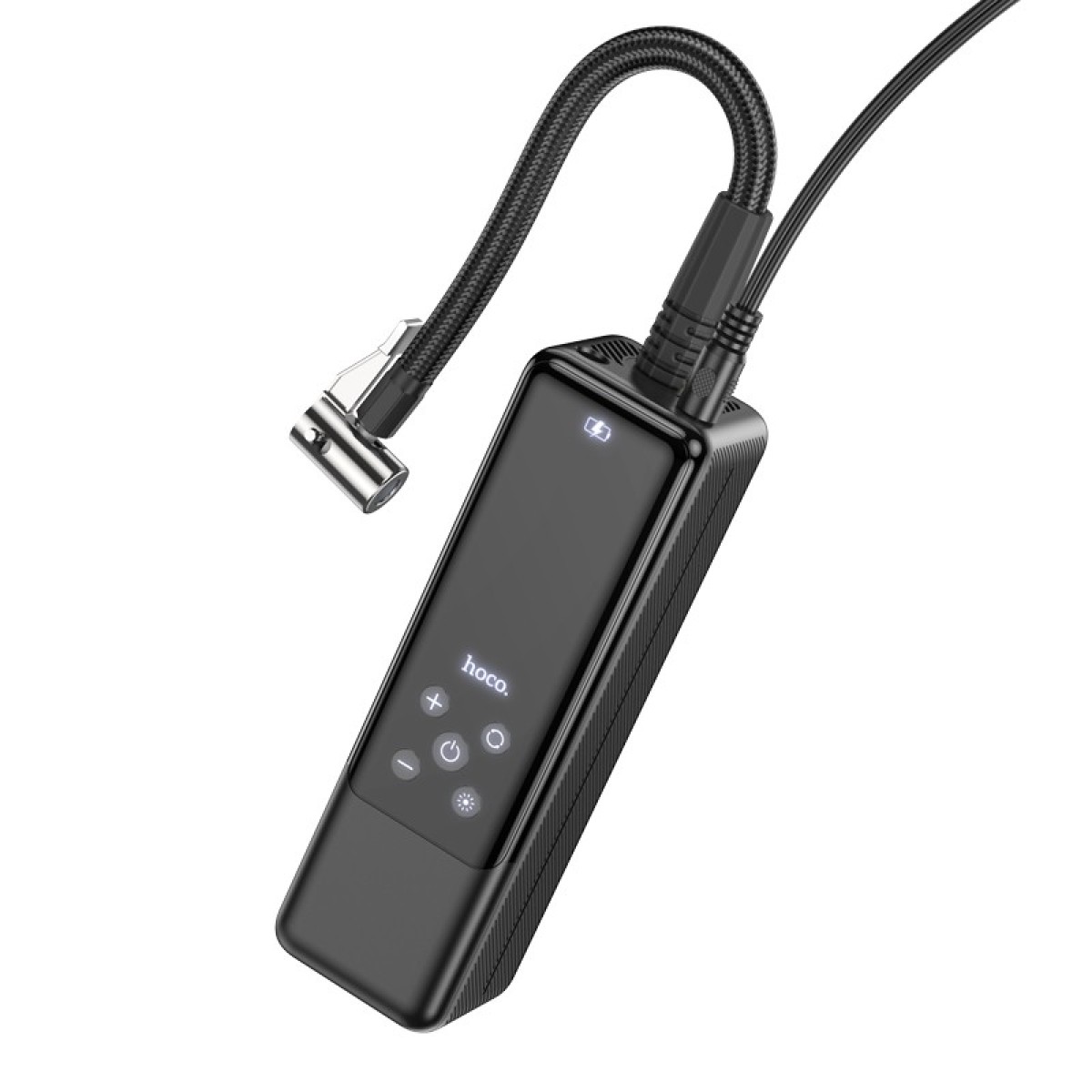 Smart Air Pump Hoco ZP5 May 3.5 bar Πίεση Αέρα με 4 Τρόπους Λειτουργίας Led Ένδειξη και Φακό 3μ Καλώδιο Μαύρο