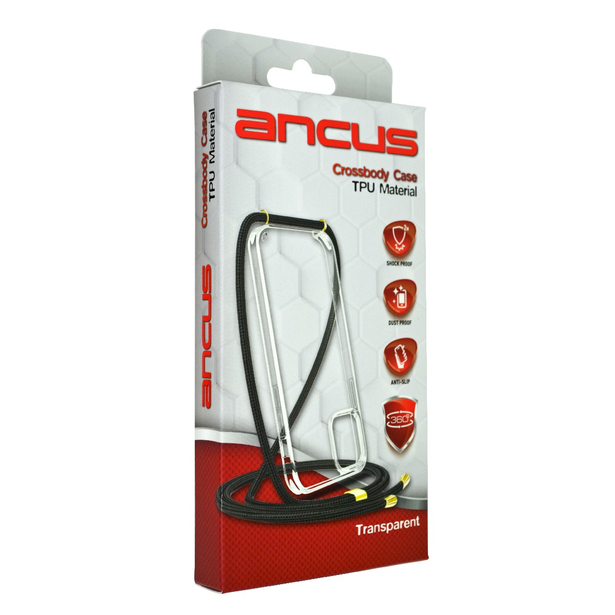 Θήκη Ancus Crossbody για Xiaomi Redmi 13C με Κορδόνι Μαύρo