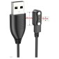 Φορτιστής Hoco για Y2 Pro Smart watch 2 pin 5V/0.12A Μαύρο Απόσταση Μαγνητών: 1,4cm Απόσταση Επαφών: 0,8cm