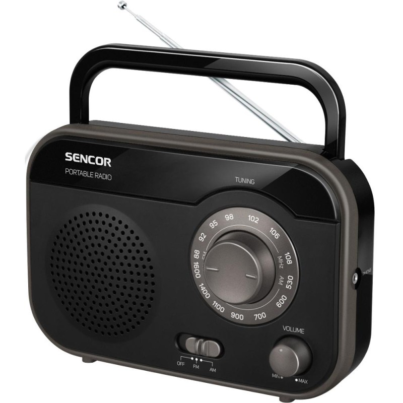 Φορητό Ραδιόφωνο AM/FM 1W RMS Sencor SRD 210 B Μαύρο