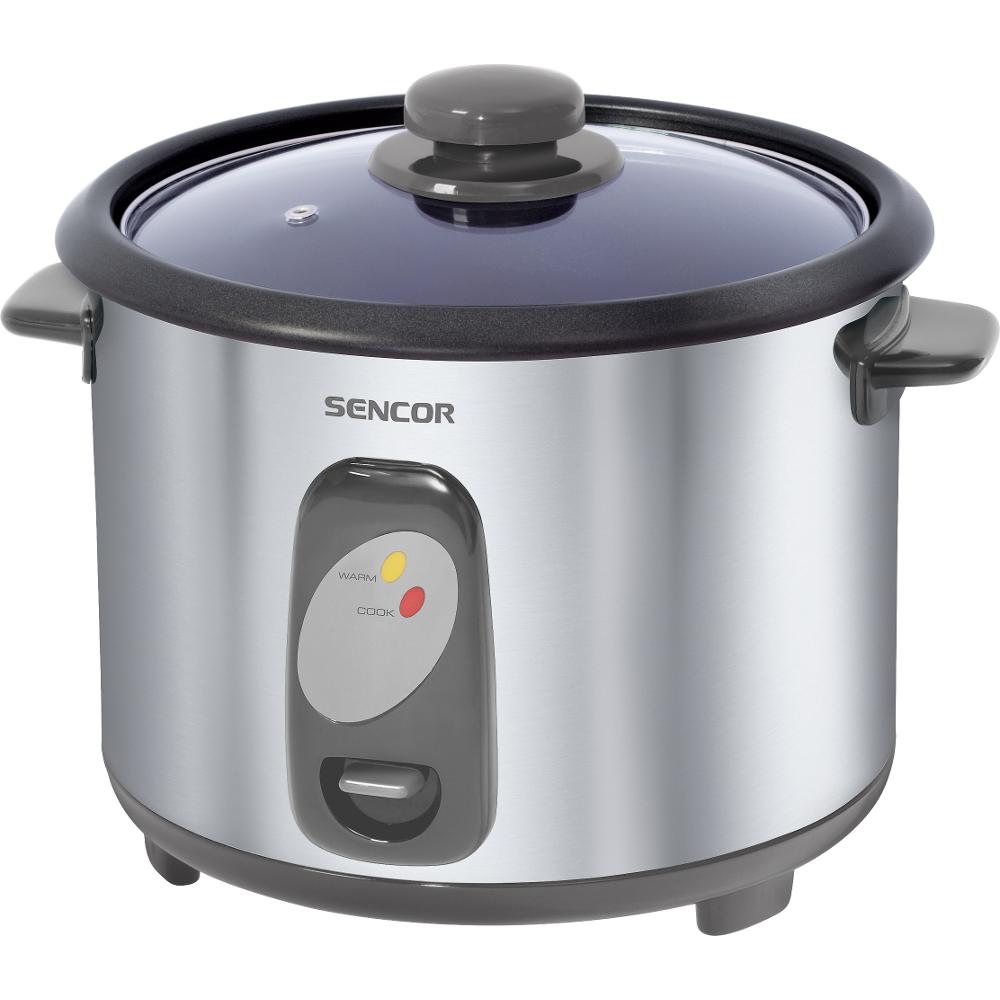 Ατμομάγειρας Ρυζιού Rice Cooker 1,8lt Stainless Steel Sencor SRM 1800SS Ασημί