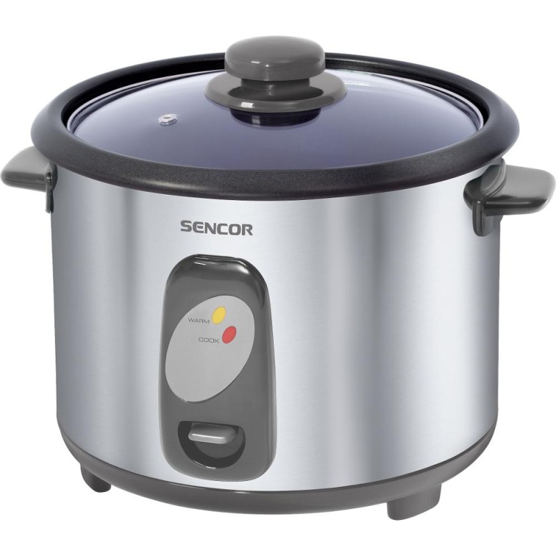 Ατμομάγειρας Ρυζιού Rice Cooker 1,8lt Stainless Steel Sencor SRM 1800SS Ασημί