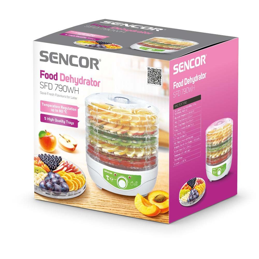 Αποξηραντής Τροφίμων Sencor SFD 790WH 5 Επιπέδων 250W Λευκός