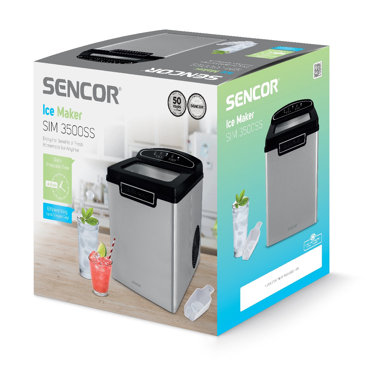 Παγομηχανή 105W 1.9lt Sencor SIM 3500SS Ασημί