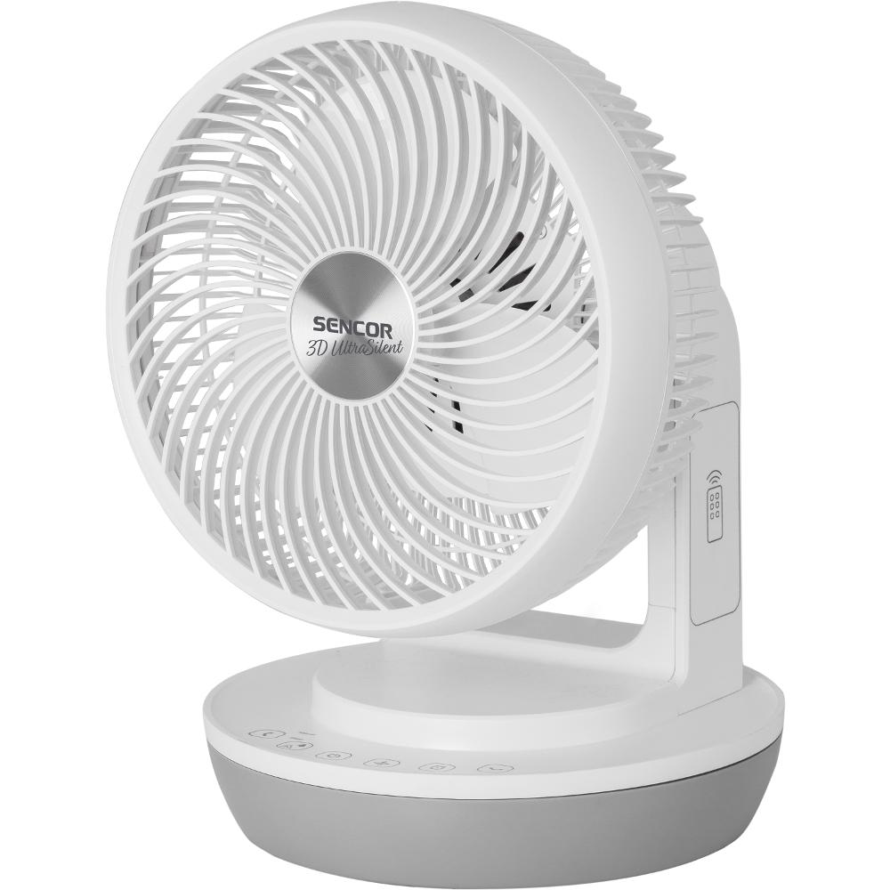 Επιτραπέζιος Ανεμιστήρας Sencor SFE 2340WH 45W UltraSilent με 3 Ταχύτητες και 3 Επιλογές Λειτουργίας Λευκός