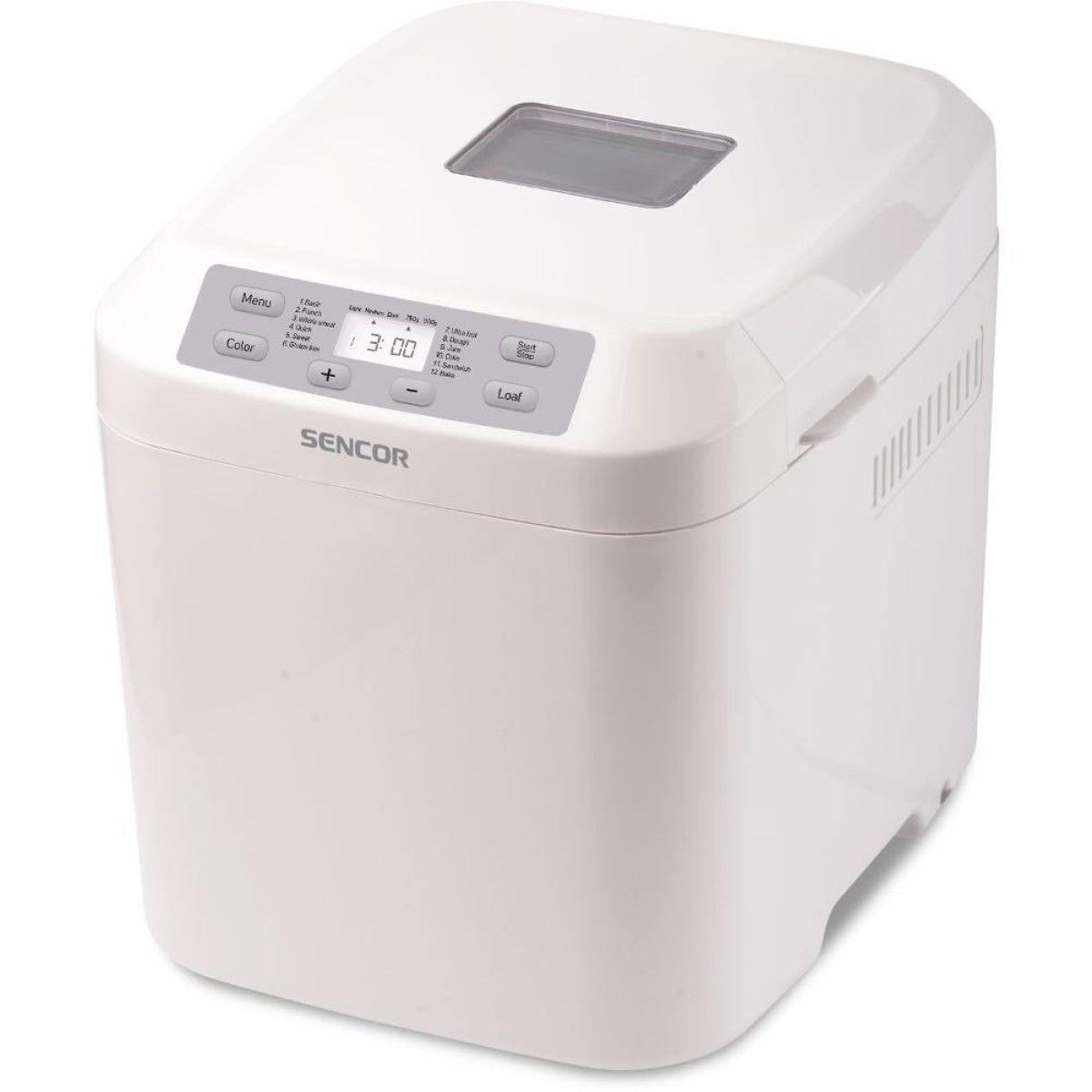 Αρτοπαρασκευαστής με Οθόνη LCD 550W Sencor SBR 1040WH Λευκός