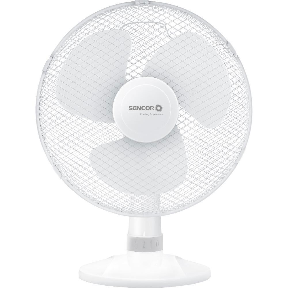 Επιτραπέζιος Ανεμιστήρας Sencor SFE 3027WH-EUE3 40W με 3 Ταχύτητες και Οριζόντια Περιστροφή 90° Λευκός