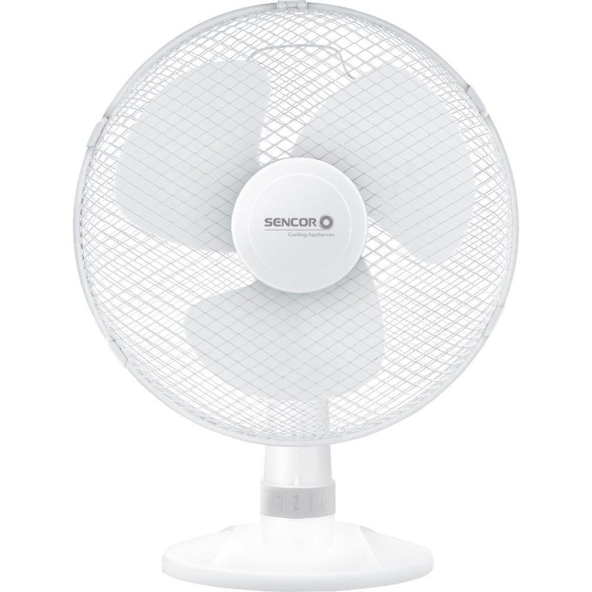 Επιτραπέζιος Ανεμιστήρας Sencor SFE 3027WH-EUE3 40W με 3 Ταχύτητες και Οριζόντια Περιστροφή 90° Λευκός