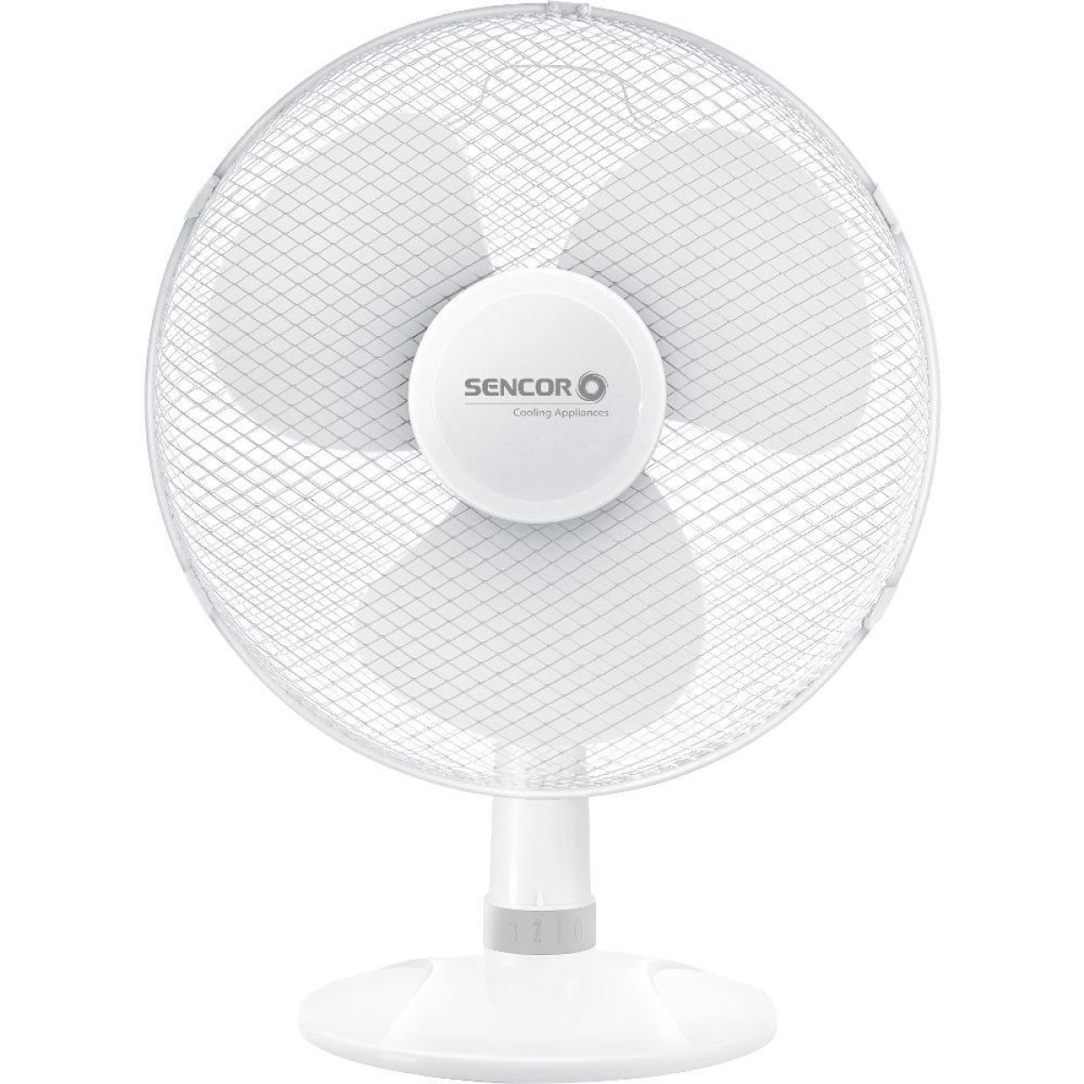 Επιτραπέζιος Ανεμιστήρας Sencor SFE 4037WH-EUE3 50W με 3 Ταχύτητες και Δυνατότητα Αυτόματης Περιστροφής εως 90° Λευκός