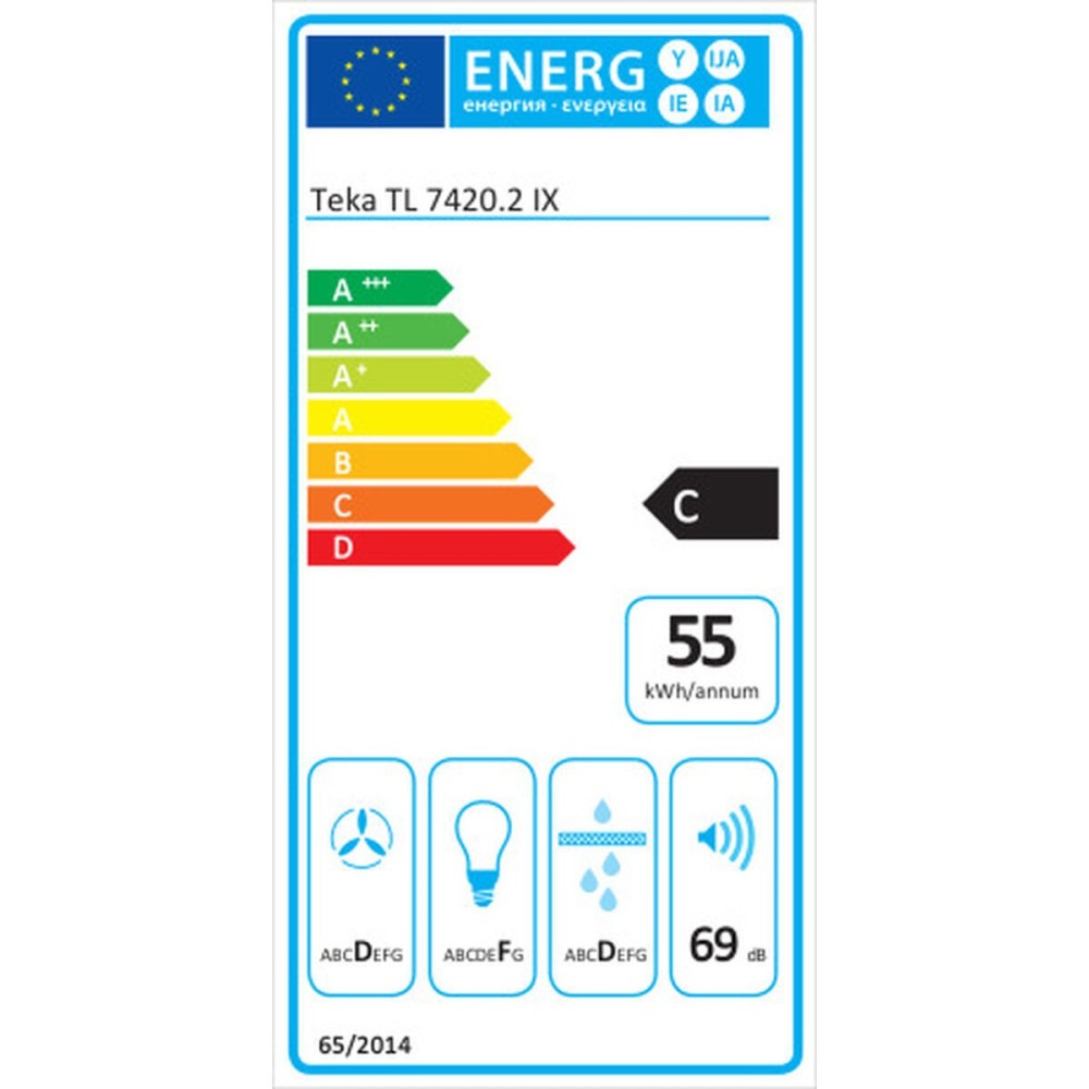 Συρόμενος Απορροφητήρας TEKA 2 Ταχύτητες 360m3/h 70cm TL 7420.2
 INOX Ασημί 113080010