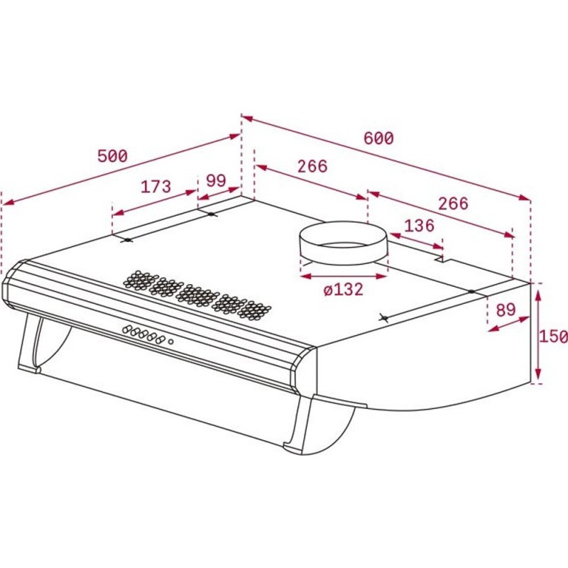 Απορροφητήρας TEKA 3 Ταχύτητες 2 Μοτέρ 375m3/h 60cm C 6420 INOX Μαύρο 40465532