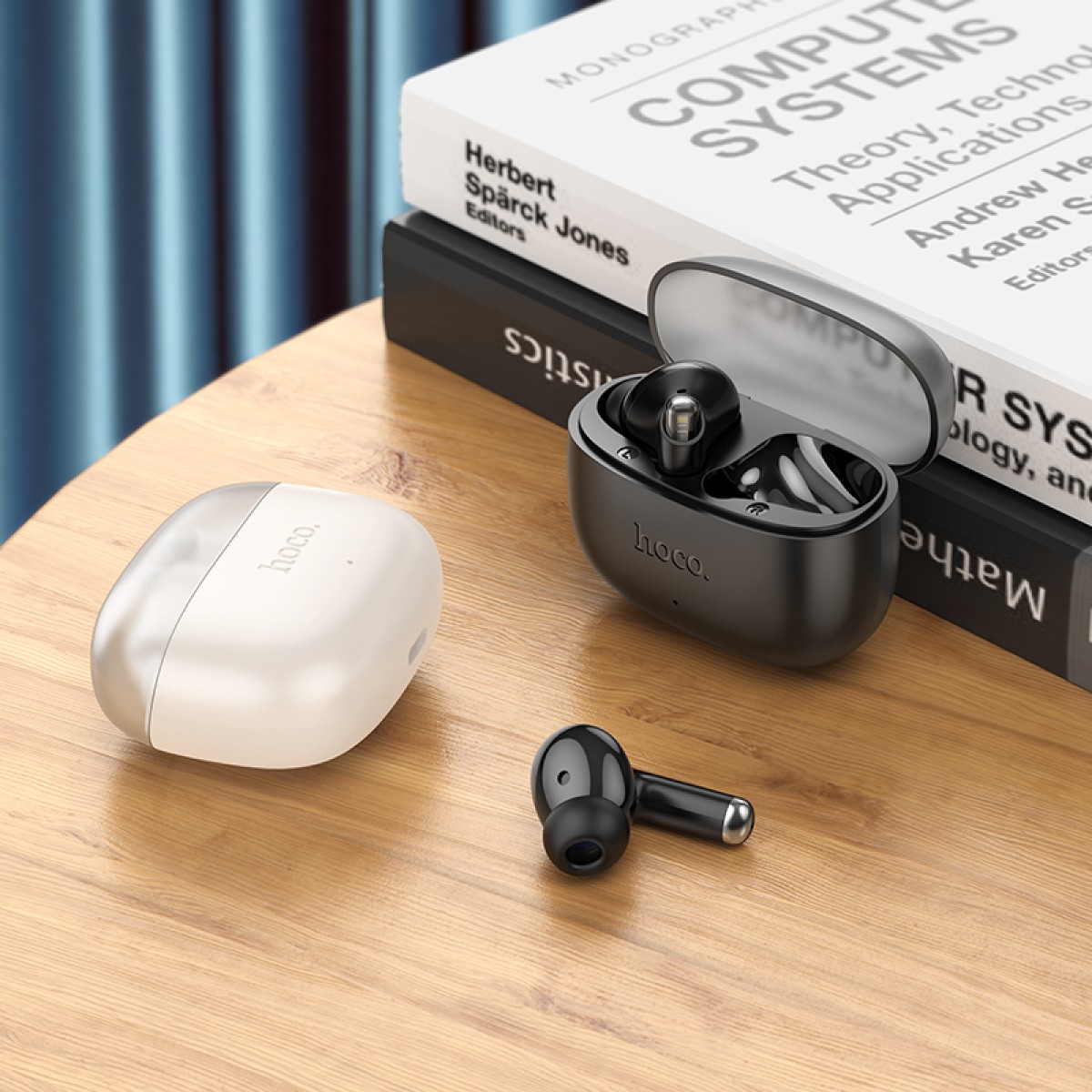 Wireless Hands Free Hoco EQ12 Rima TWS V5.3 350mAh 7 Ώρες Λειτουργίας με Πλήκτρο Ελέγχου και Συμβατό με Siri Μπλέ