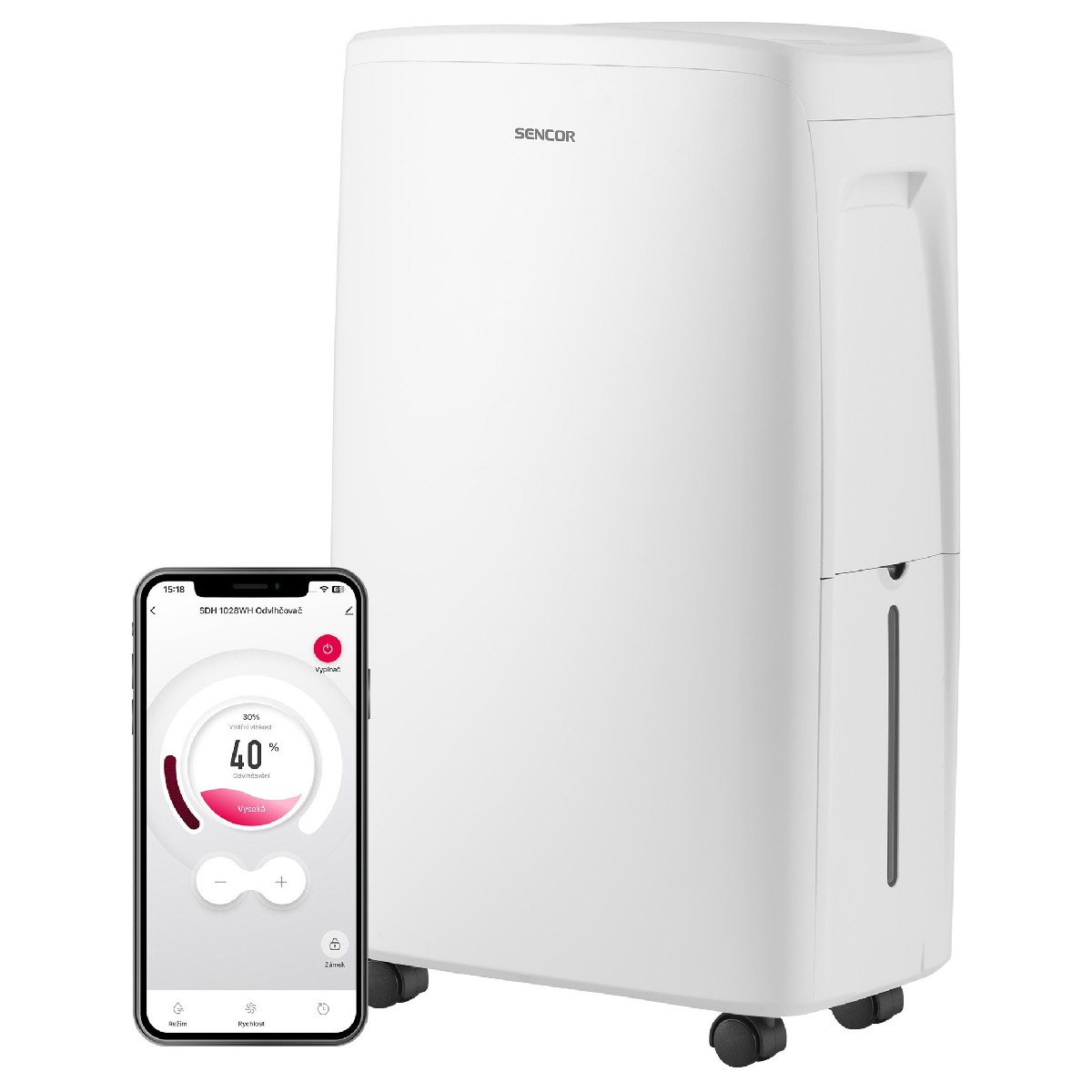 Αφυγραντήρας Sencor SDH 1028WH  Wi-Fi 1,5lt 235 W Κάλυψη 18-35τμ