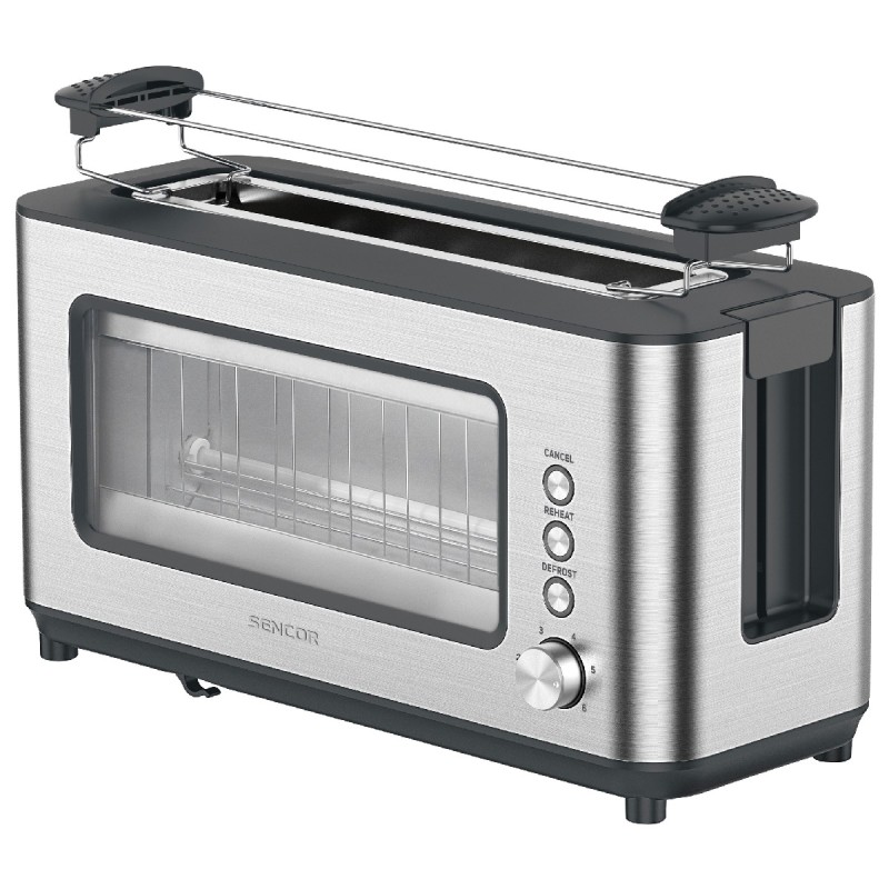 Φρυγανιέρα Sencor STS 4050SS 1200W με Μεγάλη Υποδοχή Ασημί