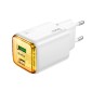 Φορτιστής Ταξιδίου Hoco N53 Monsoon με 2 Εξόδους Φόρτισης USB QC3.0 30W και USB-C PD30W  Ασπρος
