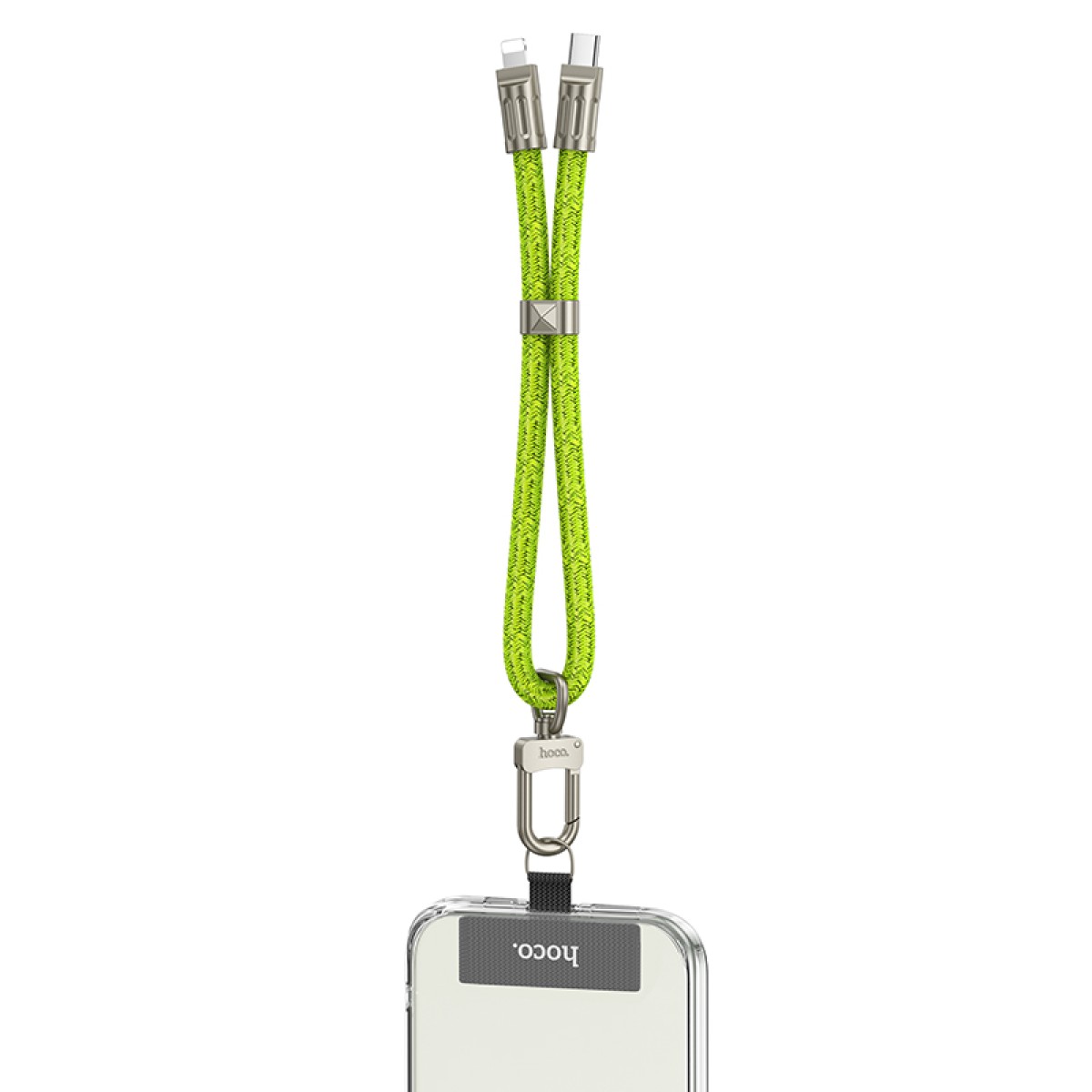 Hoco Λουράκι Καρπού/Καλώδιο Φόρτισης USB-C σε Lightning  Πράσινο 22cm
