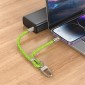 Hoco Λουράκι Καρπού/Καλώδιο Φόρτισης USB-C σε Lightning  Πράσινο 22cm