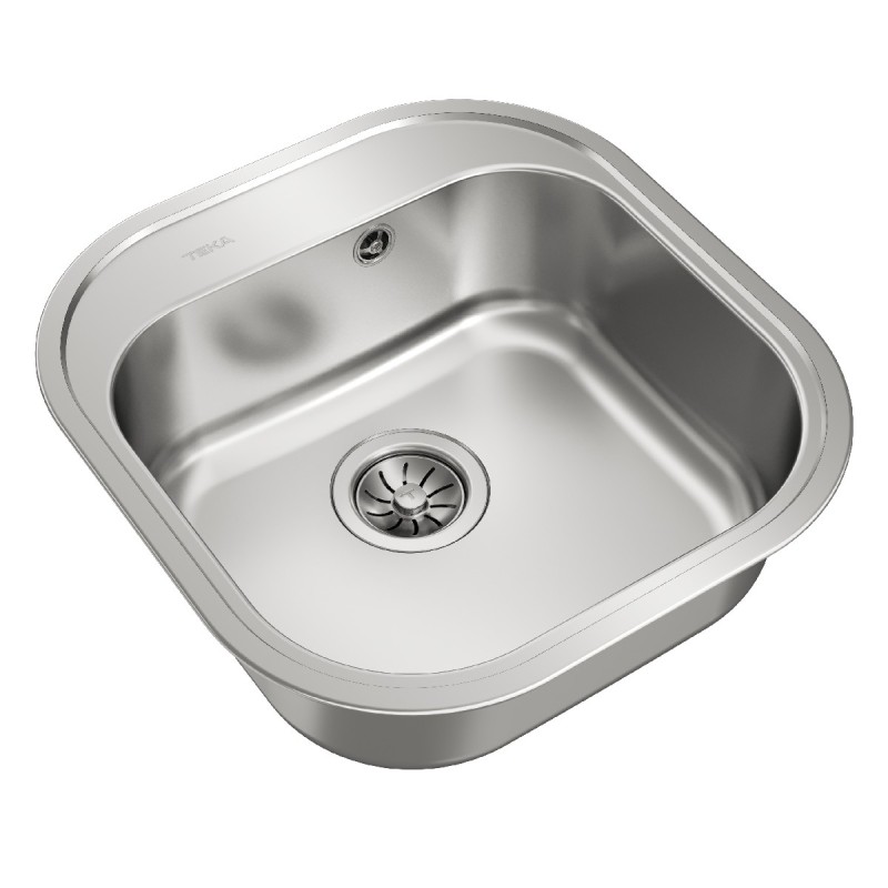 Νεροχύτης Inox TEKA 1 Γούρνα  για Ένθετη Τοποθέτηση 46.5x48.5cm STYLO 1B TOTAL 10107074