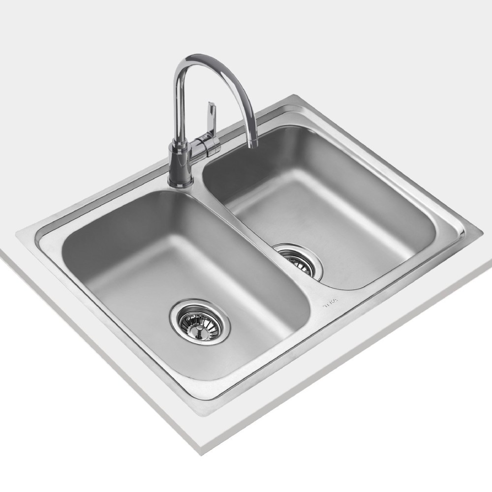 Νεροχύτης Inox TEKA 2 Γούρνες  για Ένθετη Τοποθέτηση 79x50cm STARBRIGHT 80 EASY 115050003