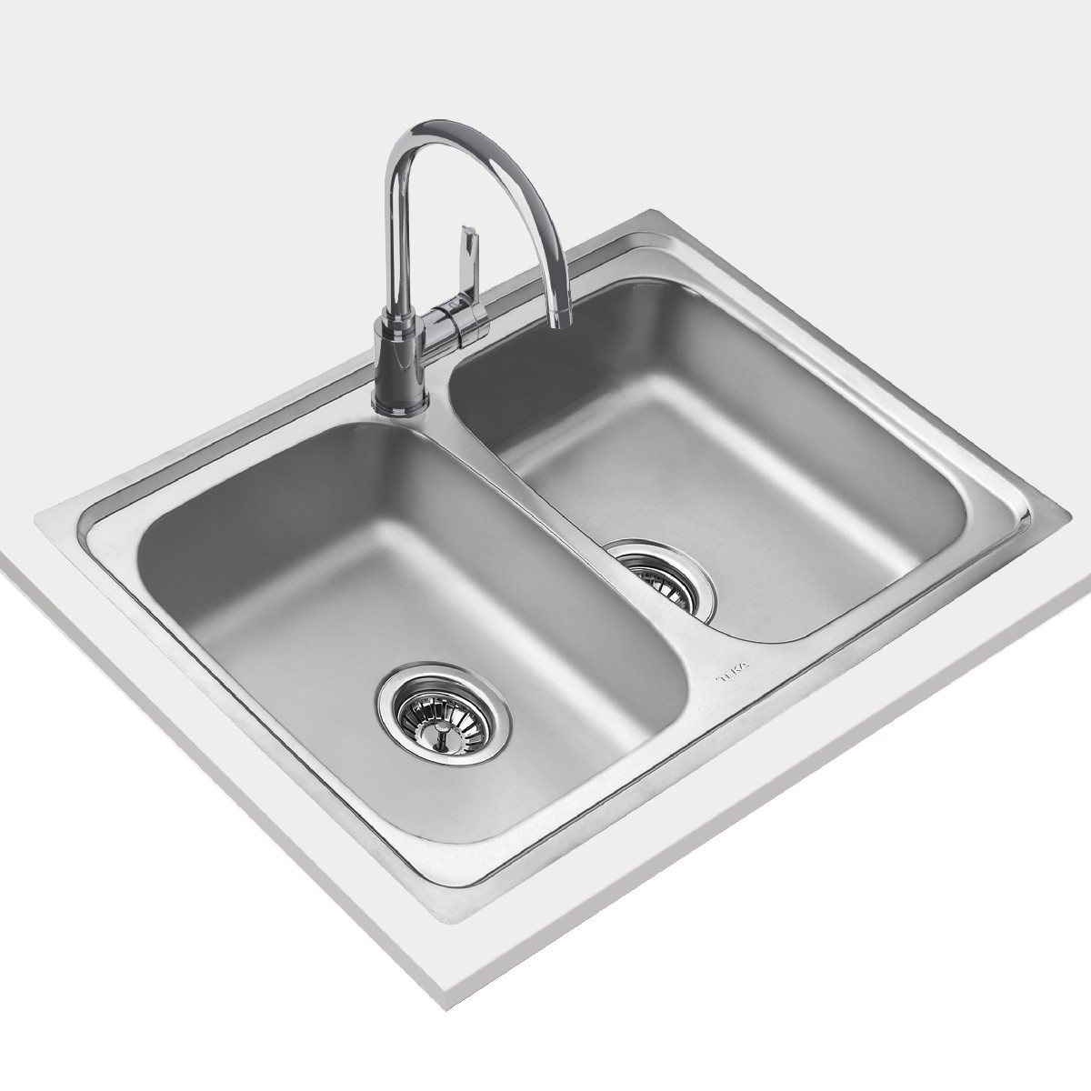 Νεροχύτης Inox TEKA 2 Γούρνες  για Ένθετη Τοποθέτηση 79x50cm STARBRIGHT 80 EASY 115050003