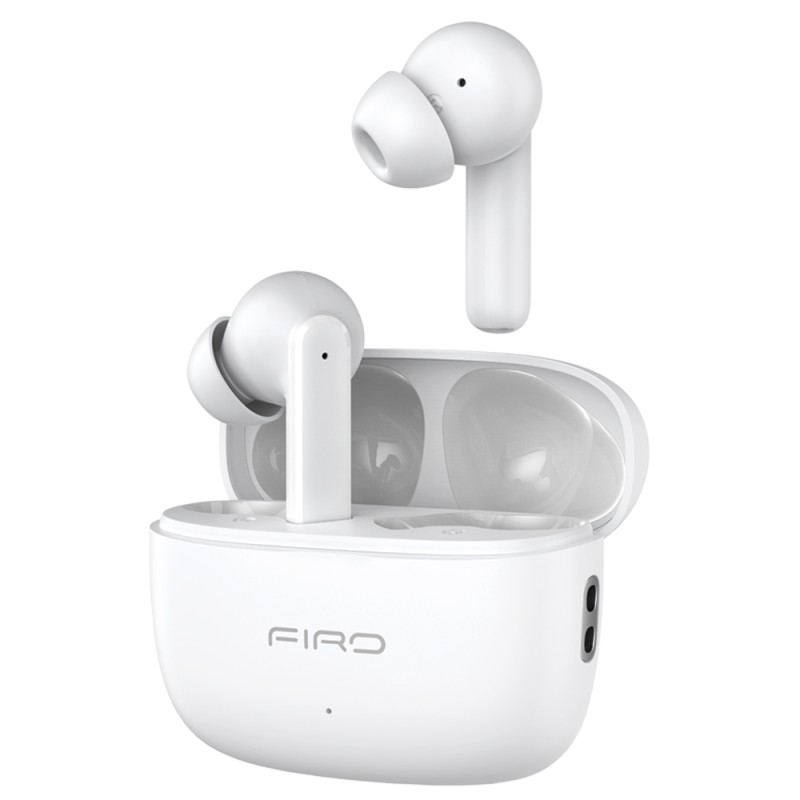 Wireless Hands Free Noozy BH55 V5.4 με ANC + ENC για Μείωση Εξωτερικού Θορύβου 30 ώρες Αναπαραγωγής 6 ώρες Ομιλίας Λευκό