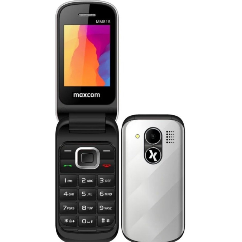 Maxcom MM815 2.4"  με Κάμερα, Ραδιόφωνο και Πλήκτρο Έκτακτης Ανάγκης 1000 mAh Γκρι