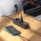 Πολύπριζο Hoco NS10 Wisdom με 2 x Σούκο + 3 x USB-C + 1 x USB-A με Καλώδιο 2m Μαύρο