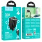 Φορτιστής Ταξιδίου Small Size Hoco N53 Monsoon PD30W QC3.0A GaN με 1xUSB-C και 1xUSB-A + Καλώδιο Φόρτισης Type-C σε Type-C 1m Μαύρος