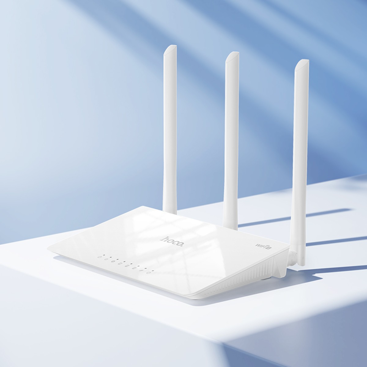 Wifi Router Hoco HI30 Wifi4 300Mbps 2.4GHz 3 x 5dBi Λευκό
