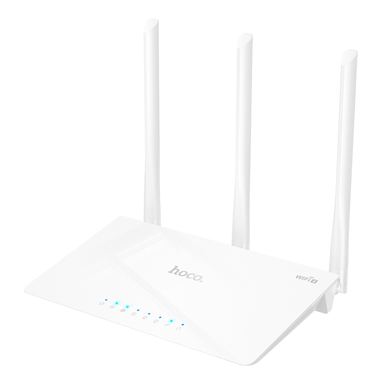 Wifi Router Hoco HI30 Wifi4 300Mbps 2.4GHz 3 x 5dBi Λευκό