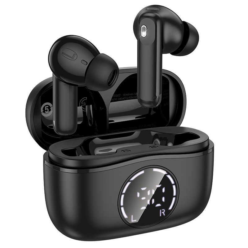 Wireless Hands Free Hoco EQ22 Singer TWS V5.4 400mAh με 7 Ώρες Λειτουργίας και Εναλλαγή Master/Slave Μαύρα