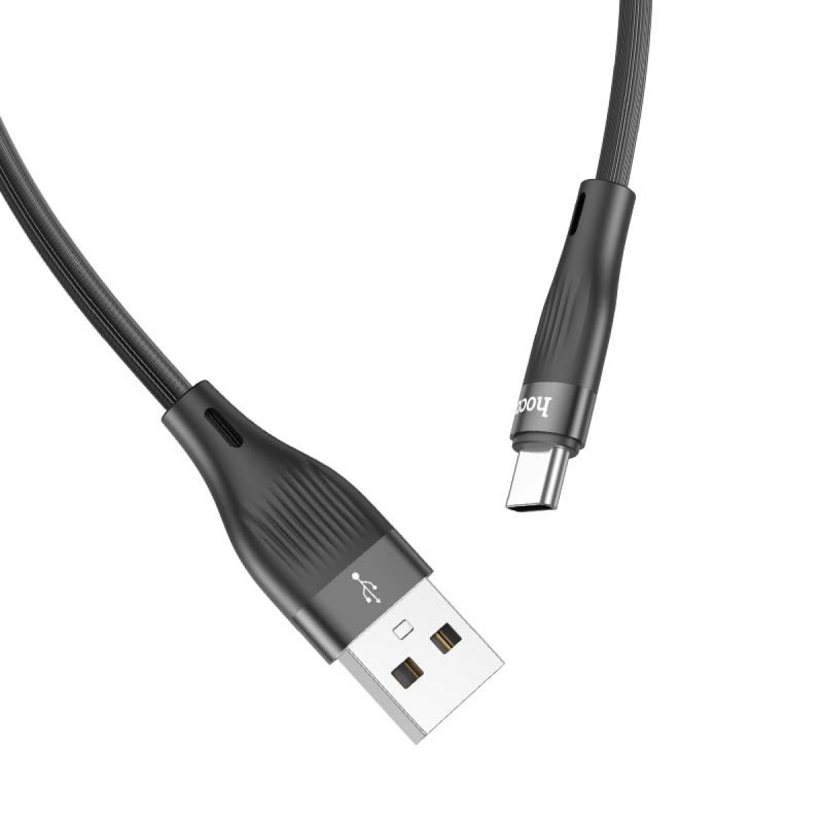 Καλώδιο σύνδεσης Hoco DU45 Sturdy USB-A σε USB-C 3.0A για Γρήγορη Φόρτιση και Μεταφορά Δεδομένων Μαύρο 1m