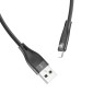 Καλώδιο σύνδεσης Hoco DU45 Sturdy USB-A σε Lightning για Γρήγορη Φόρτιση και Μεταφορά Δεδομένων Μαύρο 1m