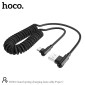 Καλώδιο σύνδεσης Hoco DU40 Guard USB σε USB-C 3A Spring Braided Cable 0.45-1m Μαύρο
