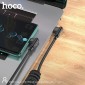 Καλώδιο σύνδεσης Hoco DU40 Guard USB σε USB-C 3A Spring Braided Cable 0.45-1m Μαύρο
