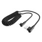 Καλώδιο σύνδεσης Hoco DU40 Guard USB σε Lightning 2.4A Spring Braided Cable 0.45-1m Μαύρο