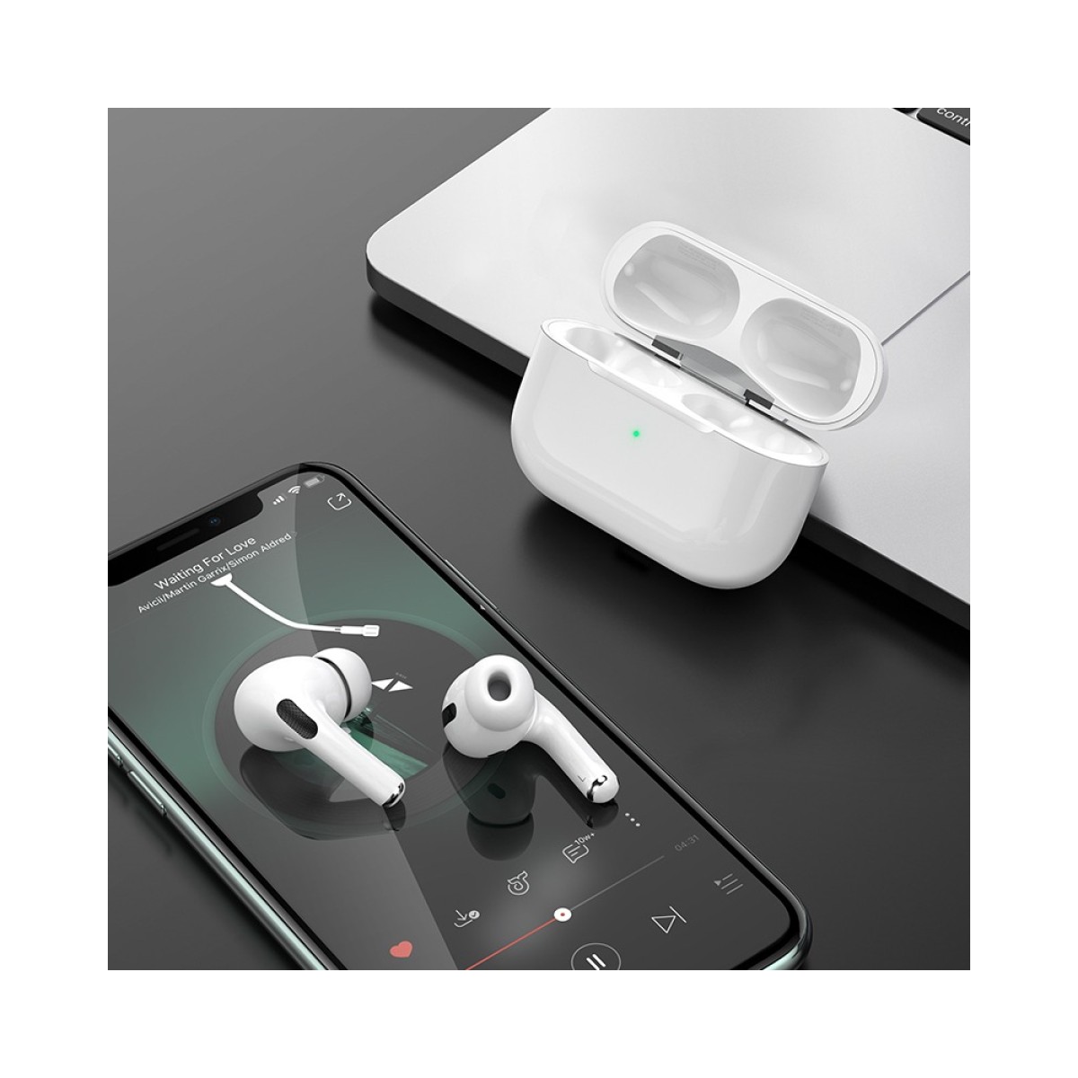 Wireless Hands Free Hoco DES08 Plus TWS V5.0  300mAh και 3h Ώρες Λειτουργίας Λευκά με Μαύρο Silicon Sleeve