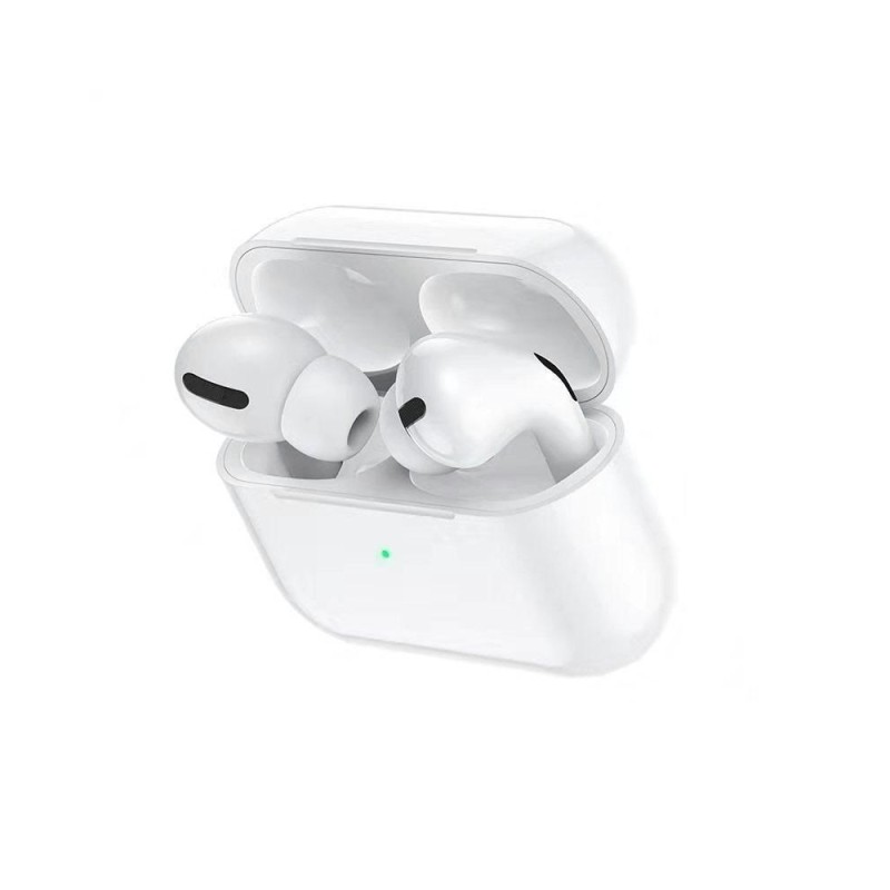Wireless Hands Free Hoco DES08 Plus TWS V5.0  300mAh και 3h Ώρες Λειτουργίας Λευκά με Μαύρο Silicon Sleeve