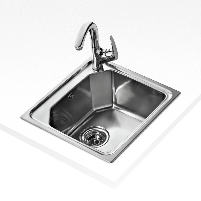 Νεροχύτης Inox TEKA 1 Γούρνα  για Ένθετη Τοποθέτηση 46.5x44cm Premium 1C 11128001