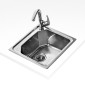 Νεροχύτης Inox TEKA 1 Γούρνα  για Ένθετη Τοποθέτηση 46.5x44cm Premium 1C 11128001