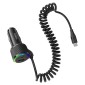 Φορτιστής Αυτοκινήτου Hoco NZ17A Avant-garde 1xUSB-A και 2xUSB-C 50W PD+QC με Καλώδιο Type-C Black